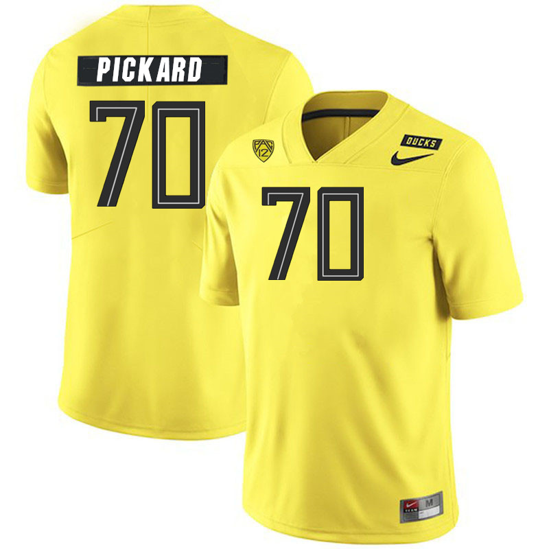 Men #70 Charlie Pickard Oregon Ducks College Football Jerseys Stitched Sale-Yellow
